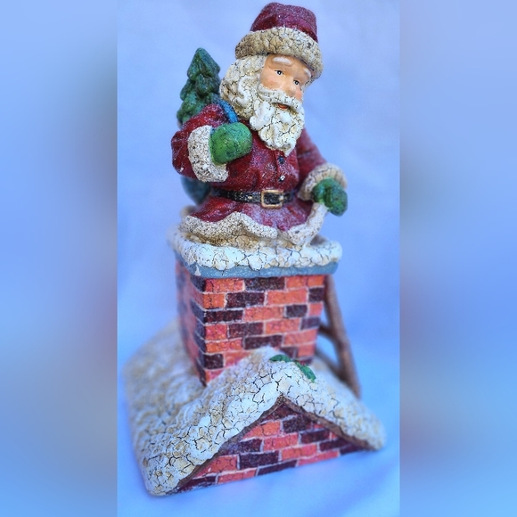 21" Vintage Plaster Mâché Santa Claus "Up on the Housetop" - Picture 4 of 4